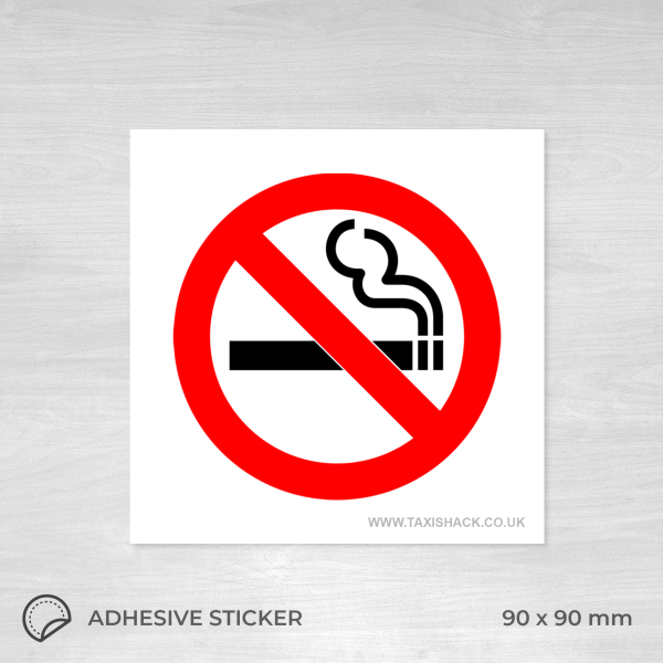No Smoking square sticker