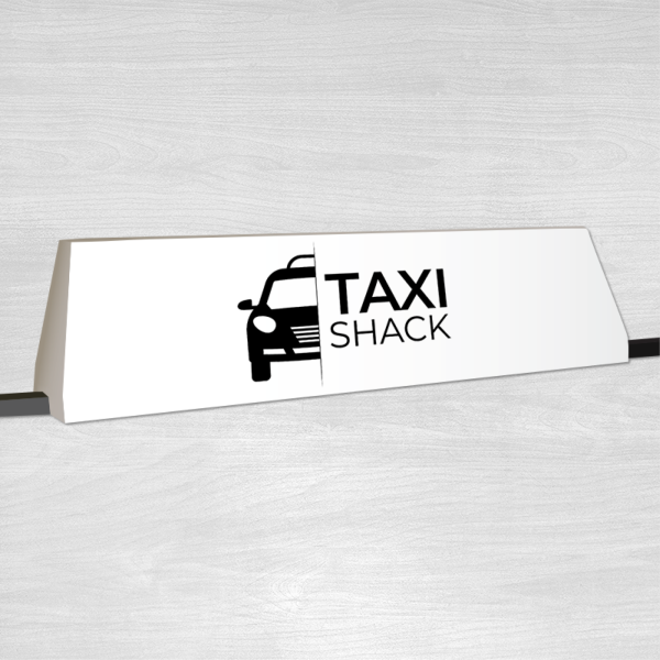 White taxi sign