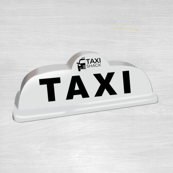 White taxi top sign