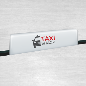 Bar 18 Taxi top sign in white