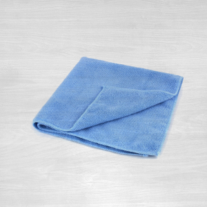 Blue microfibre cloth