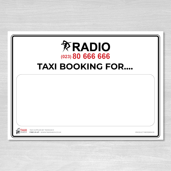 Radio Taxis Taxi Booking name board
