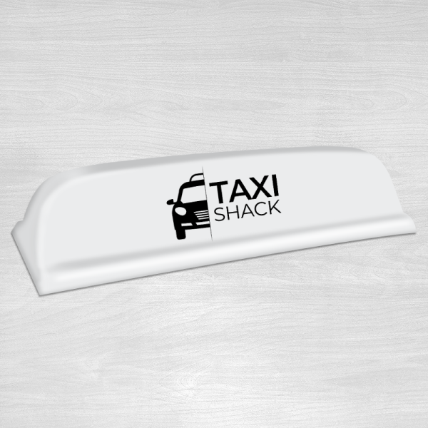 New standard 18 white taxi top sign