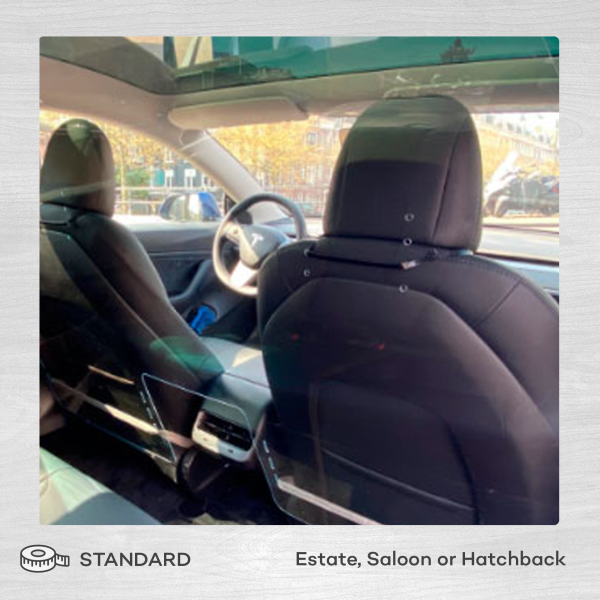 Standard driver protective screen for estate, saloon or hatchback