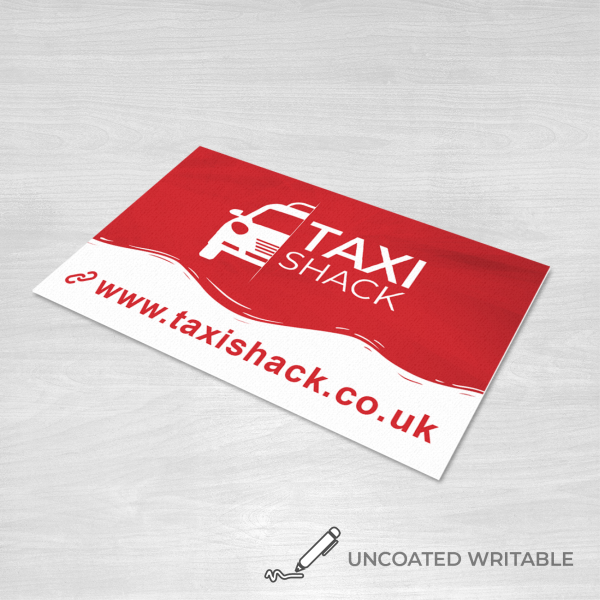 Uncoated writable business card
